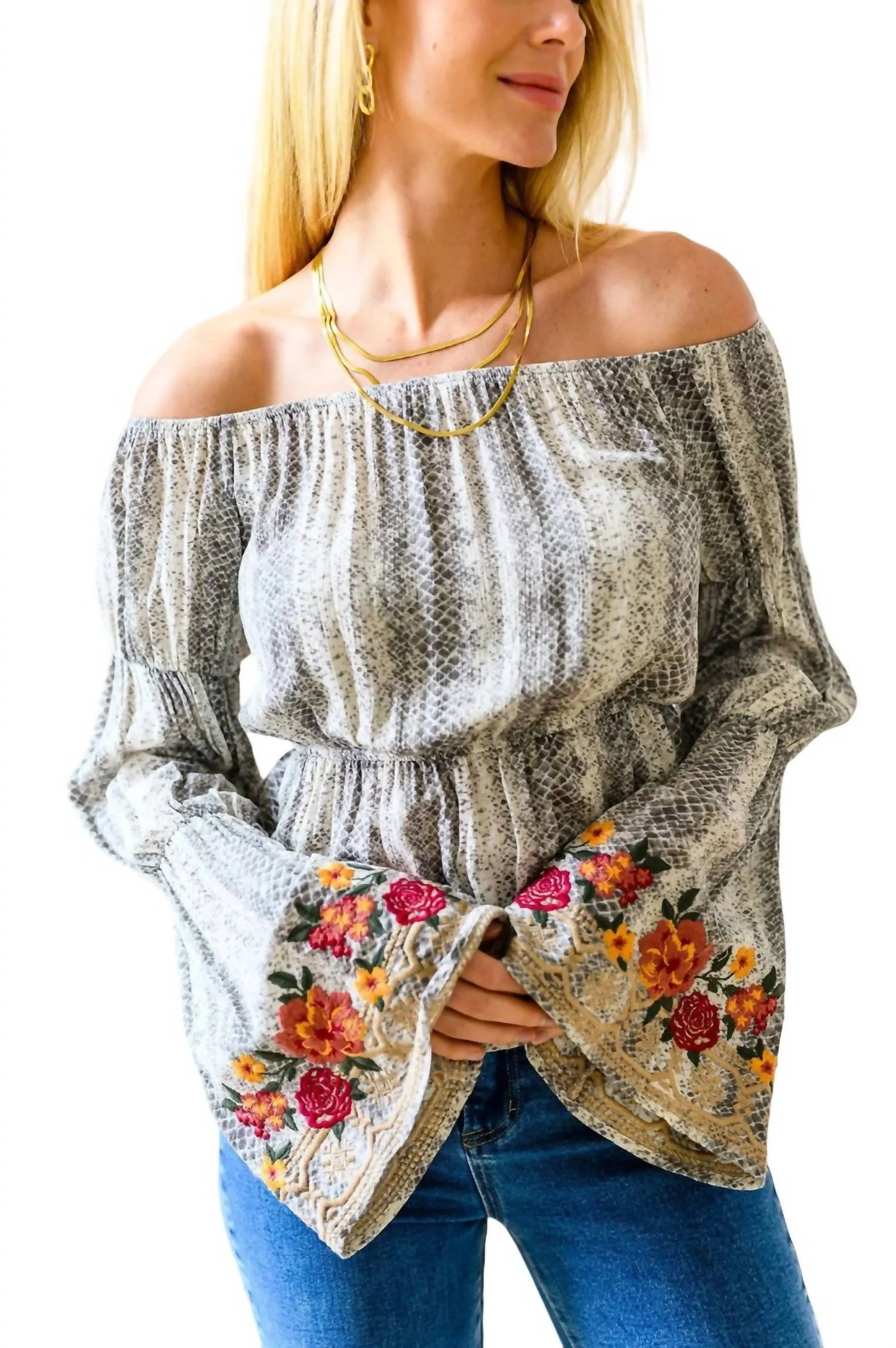 Andree By Unit - Don't Tempt Me Embroidered Blouse