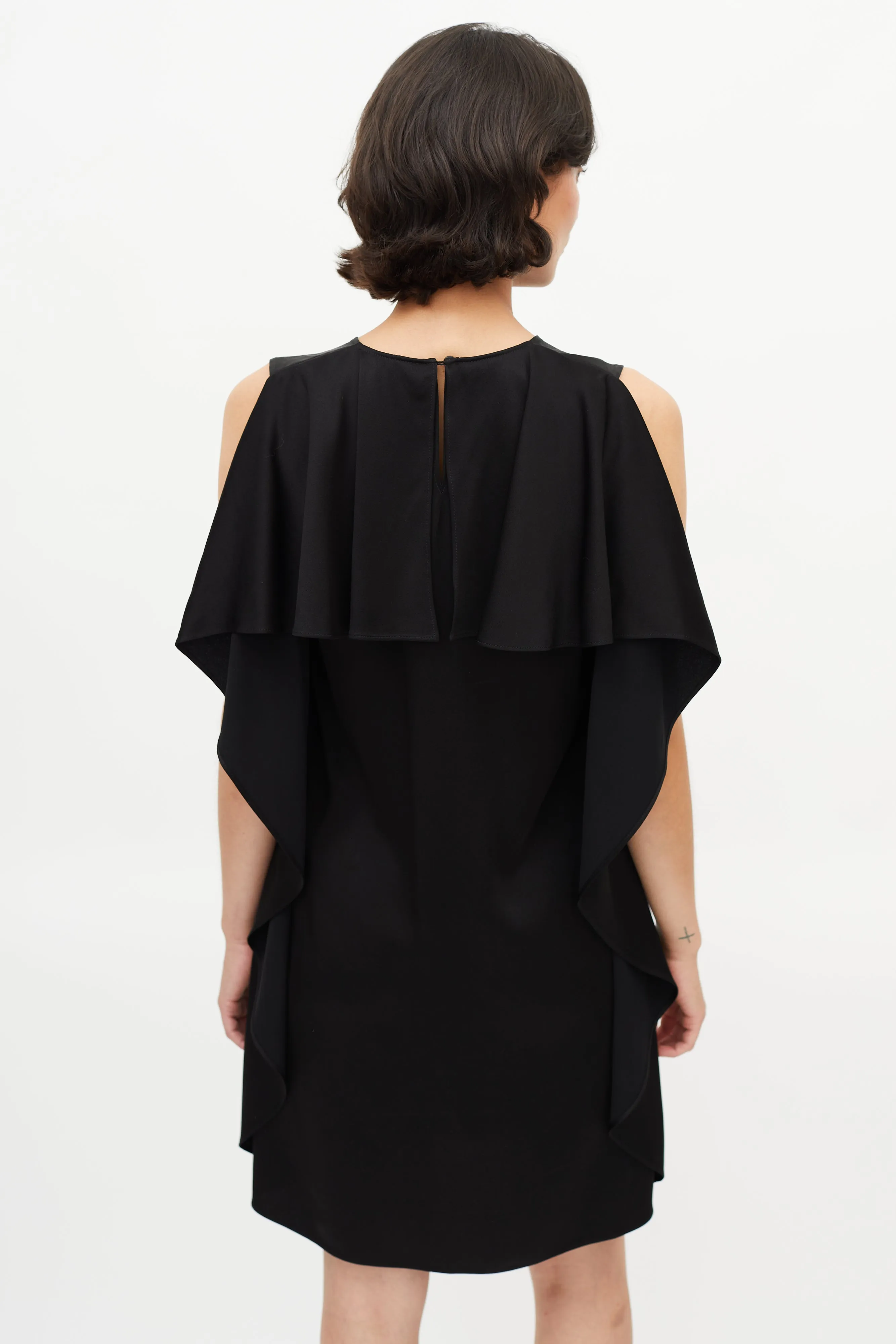 Black Drape Midi Dress