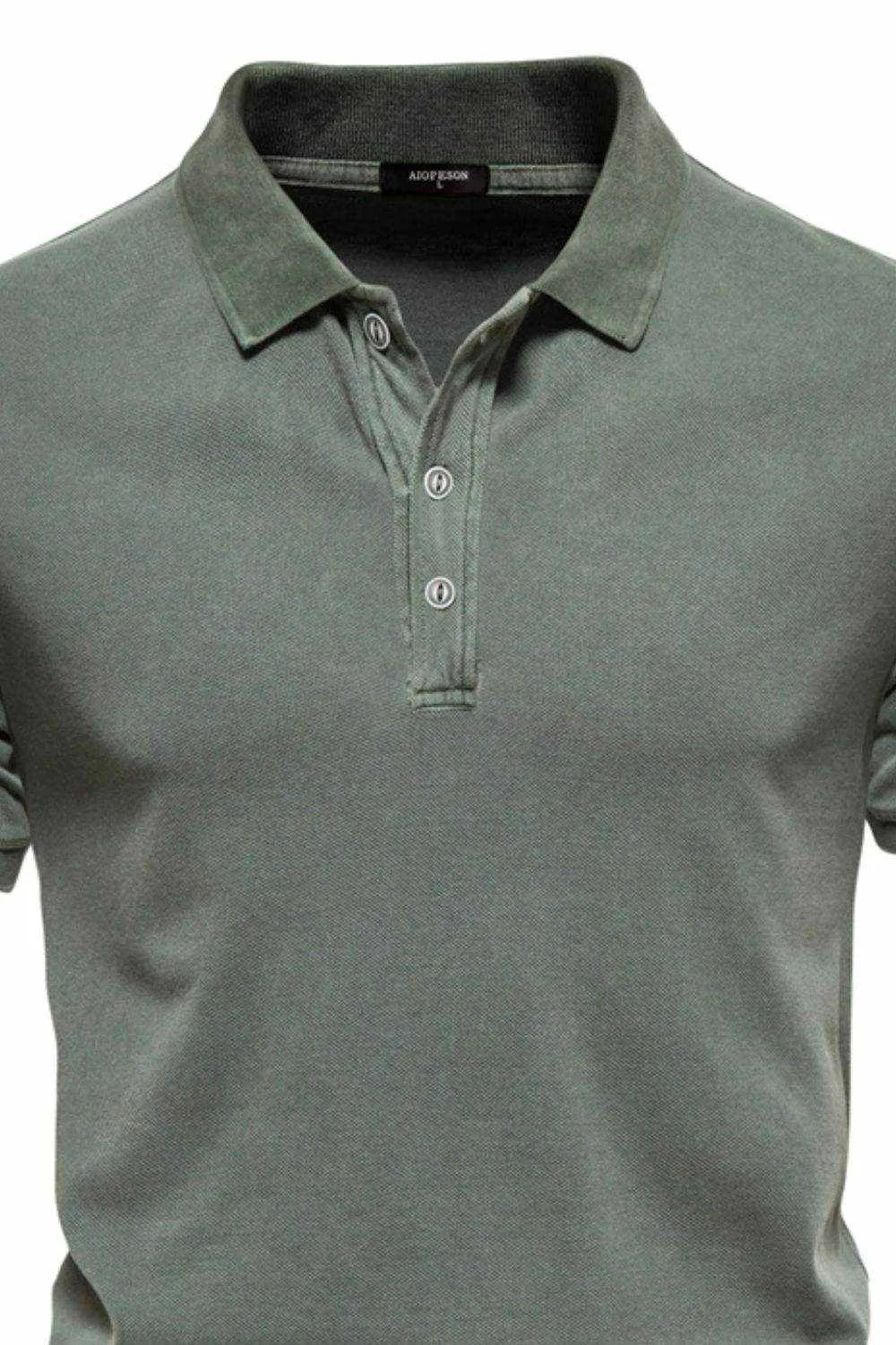 Collared Neck Button Detail Short Sleeve Polo