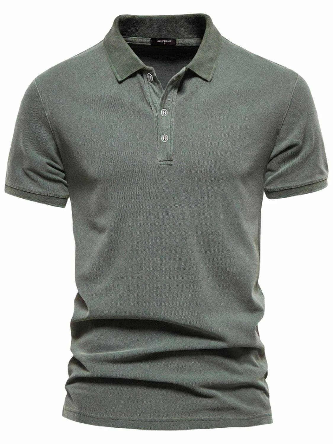 Collared Neck Button Detail Short Sleeve Polo
