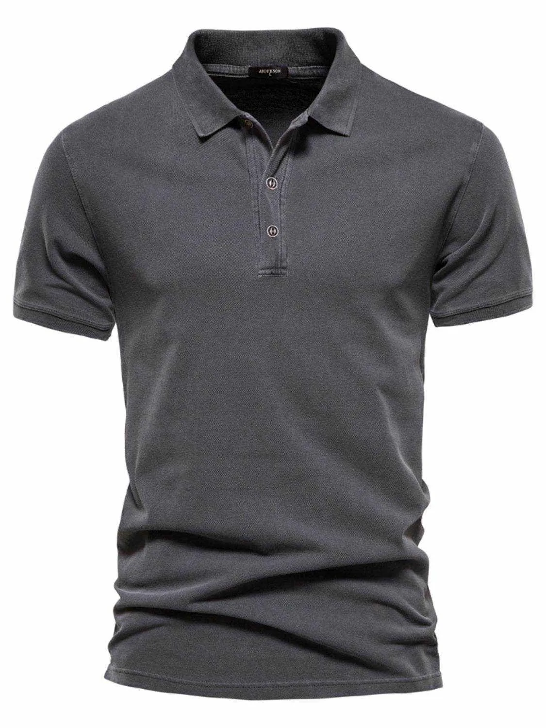 Collared Neck Button Detail Short Sleeve Polo