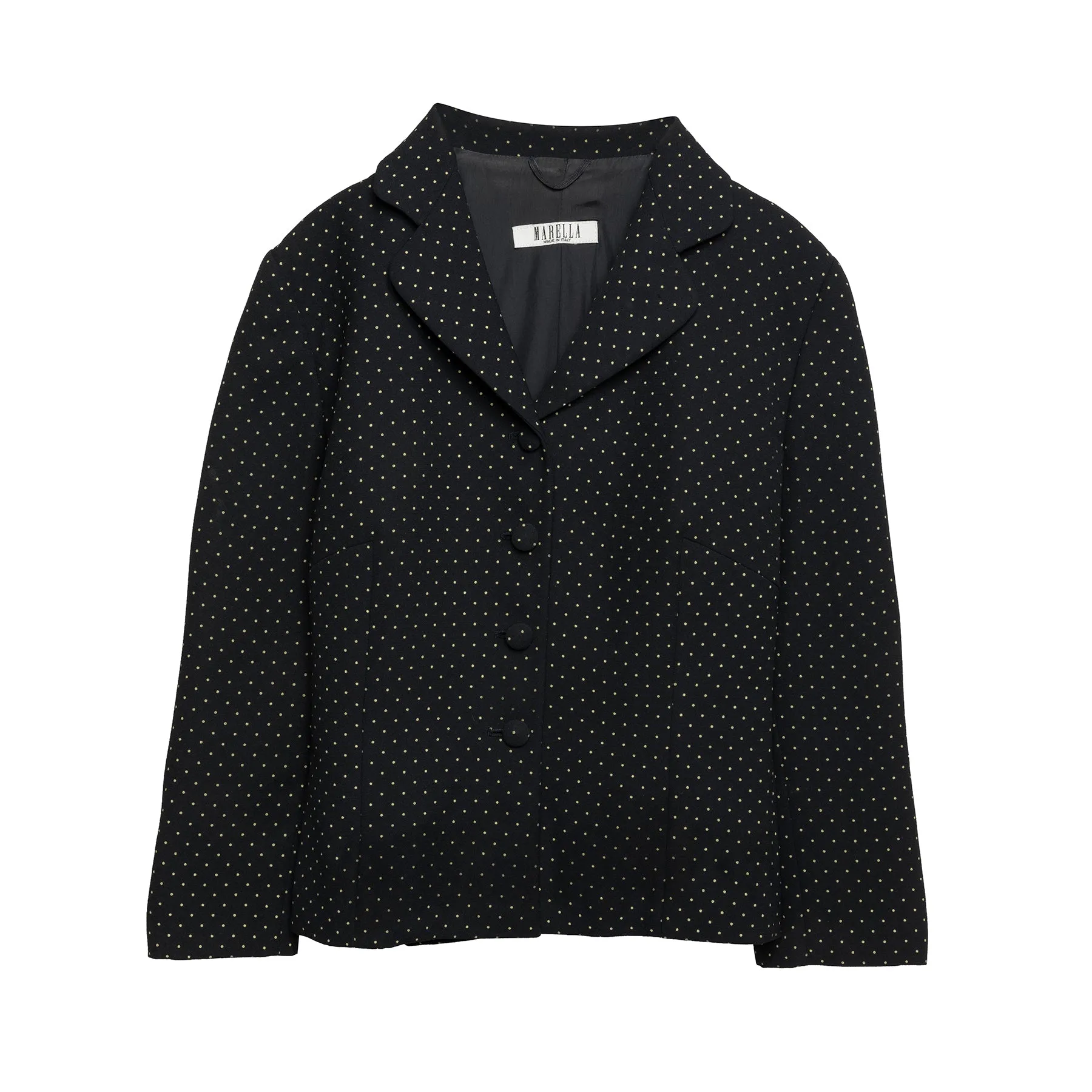 Dotted Swiss Crêpe Weave Cloverleaf Blazer