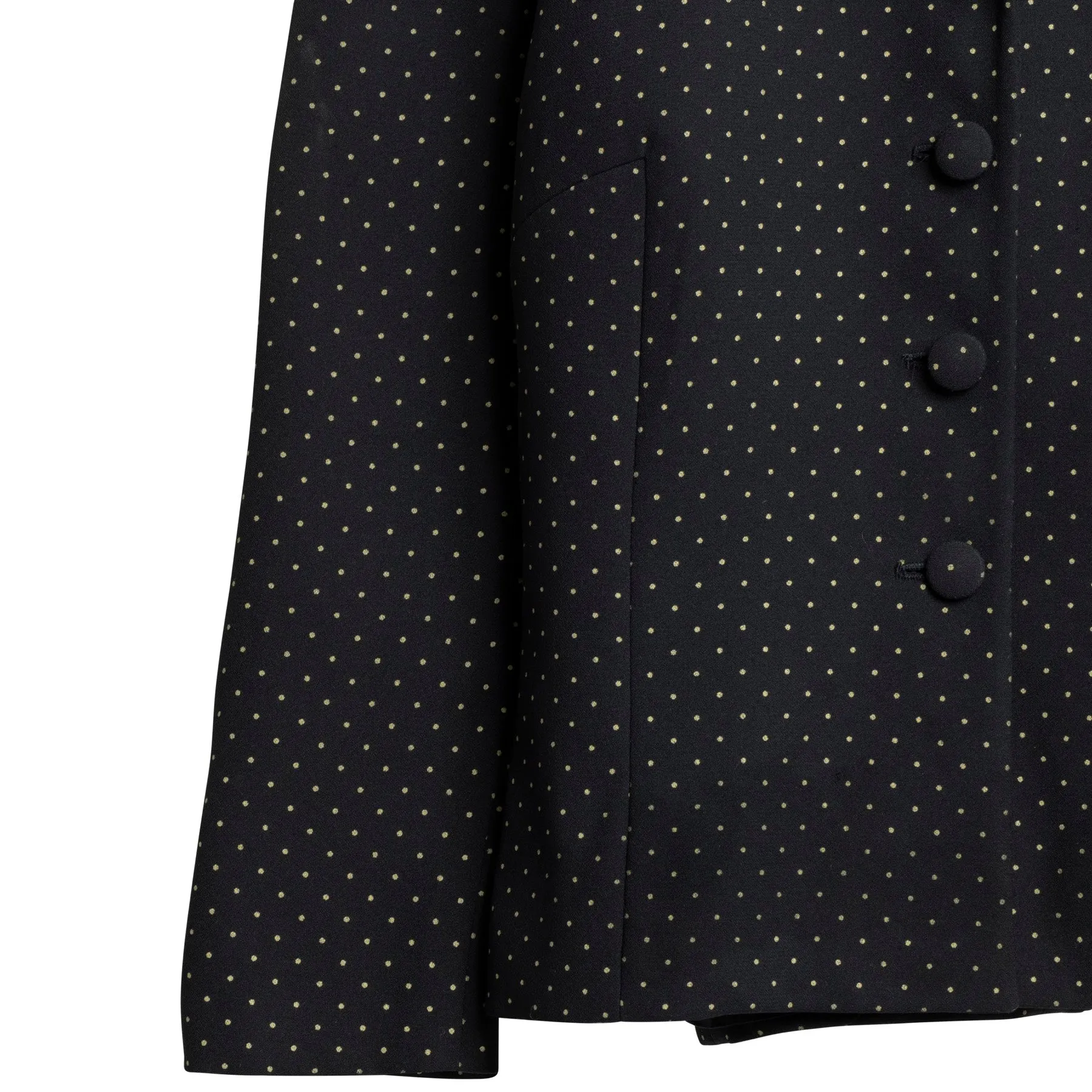 Dotted Swiss Crêpe Weave Cloverleaf Blazer