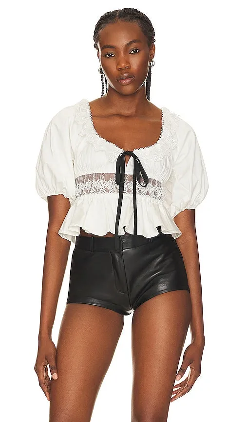 For Love & Lemons Marsha Top in White