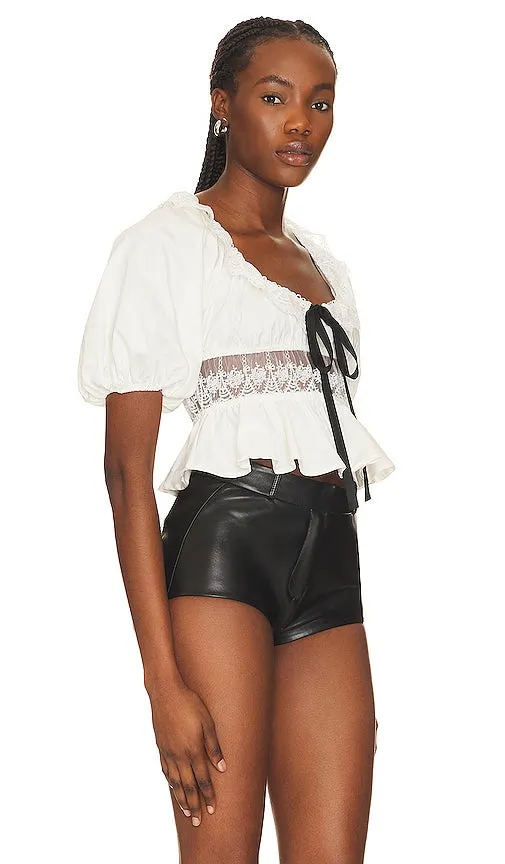 For Love & Lemons Marsha Top in White