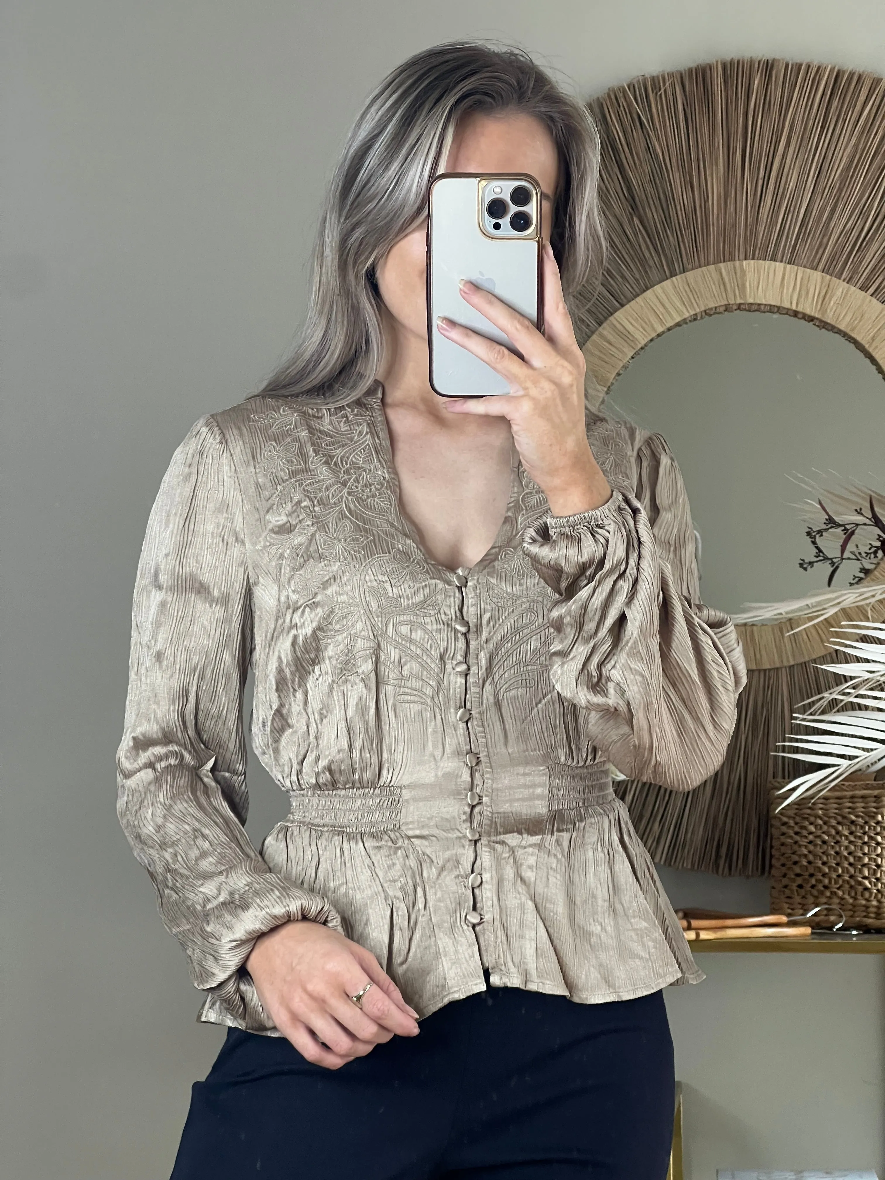 Guess Joie Satin Top - Champagne