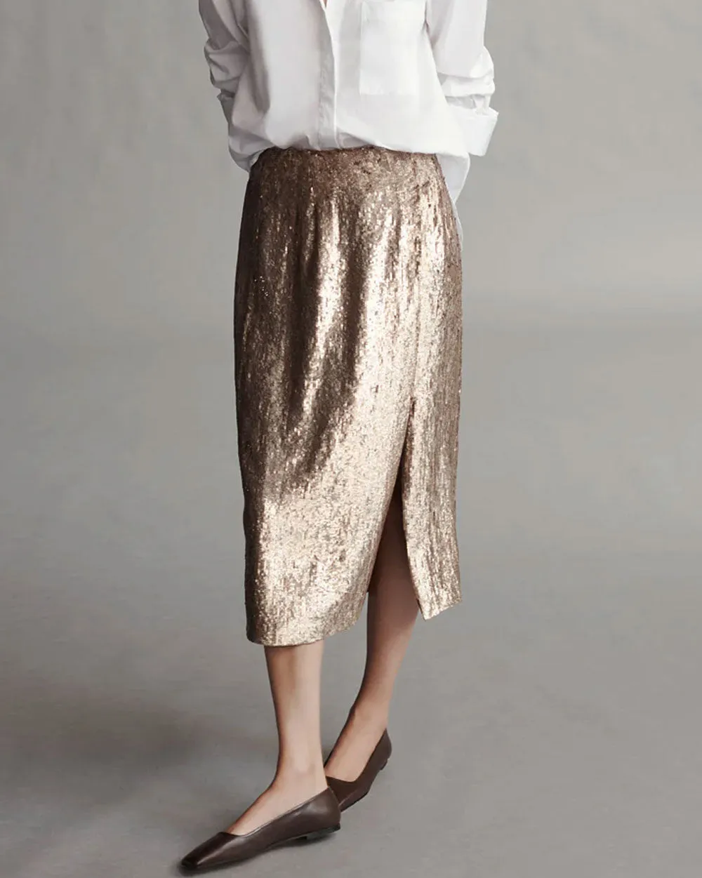 Honey Fish Scale Ladylike Skirt