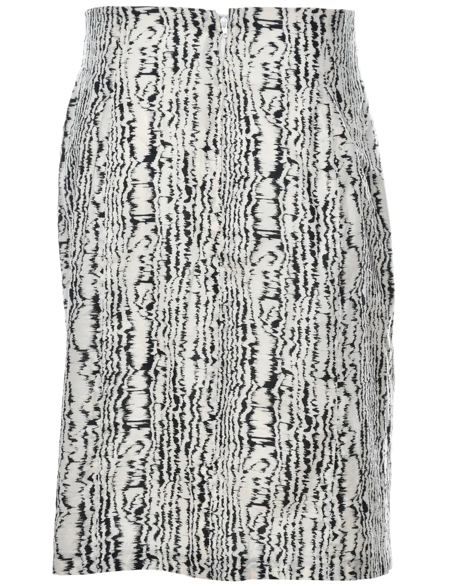 Ikat Print Skirt - L