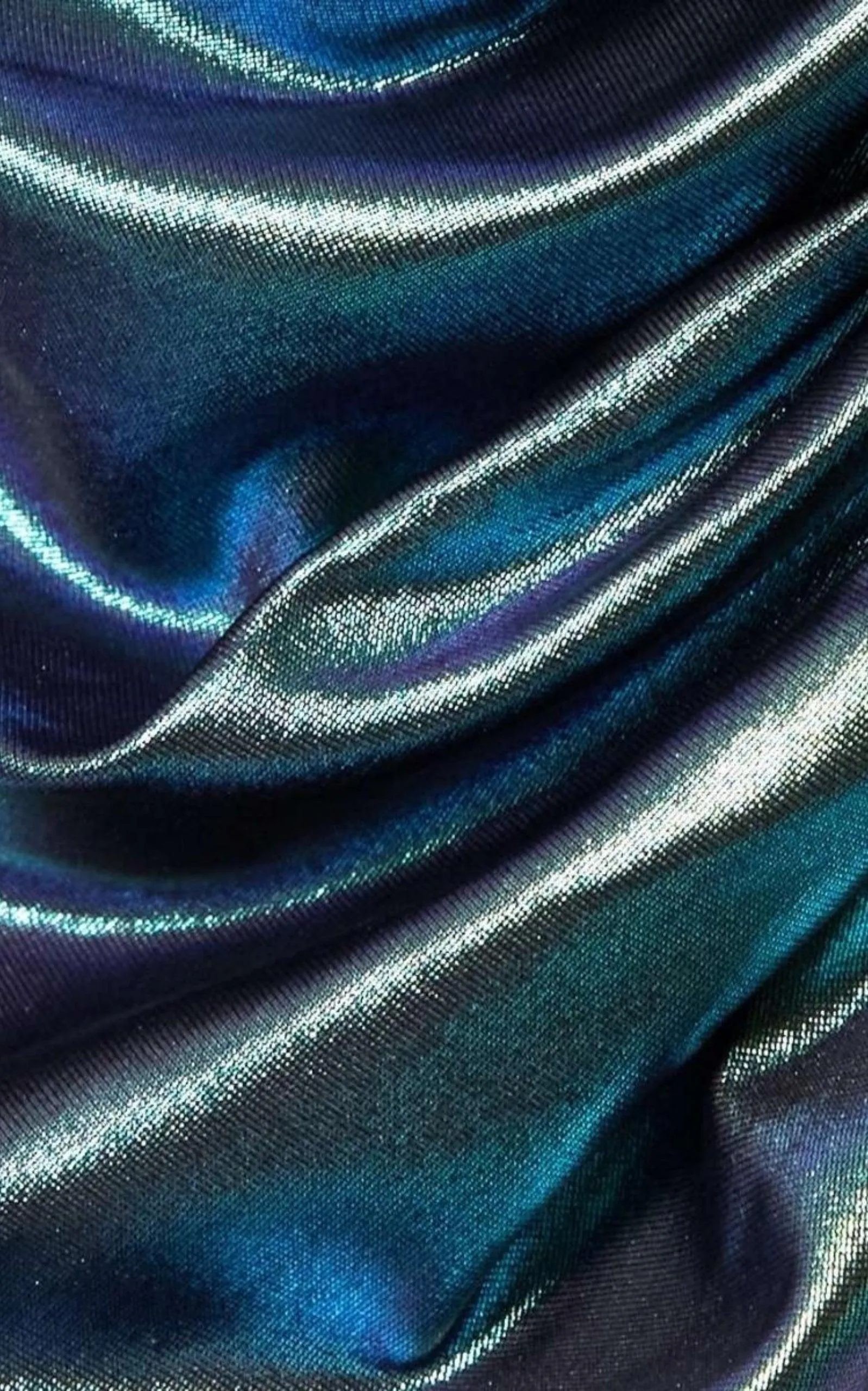 Iridescent Mini Ruched Dress
