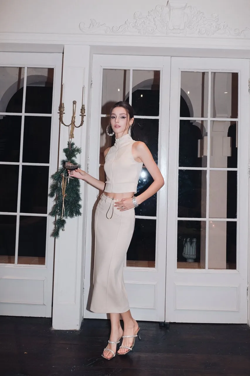 Low-Waisted Straight Skirt