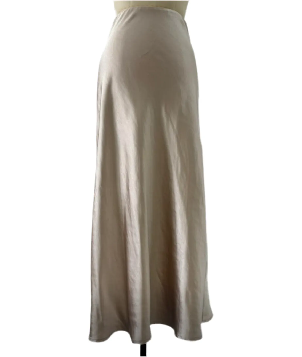 Midi Slip Skirt | Champagne