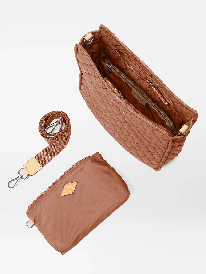 MZ Wallace Metro Box Crossbody in Terracotta Oxford