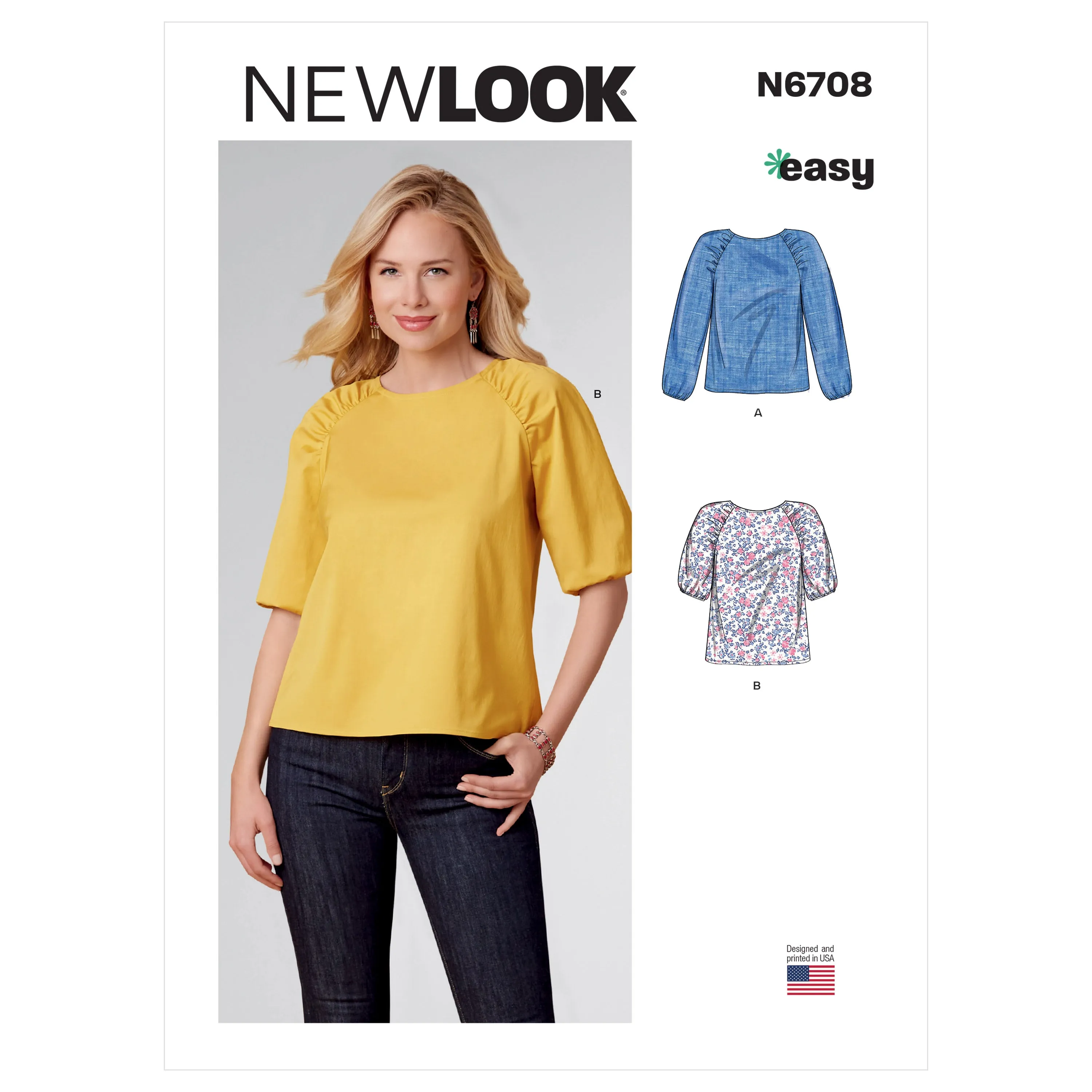 New Look Sewing Pattern 6708 Misses' Tops
