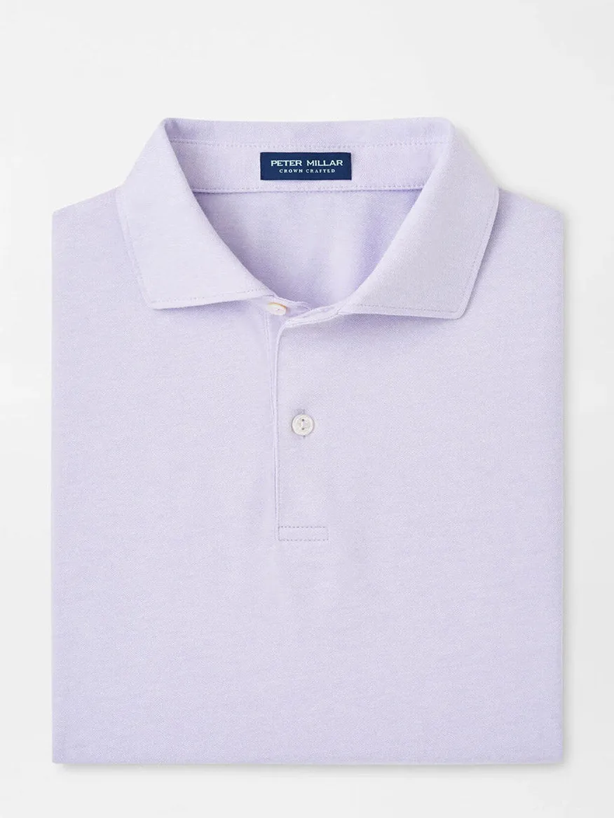 Peter Millar Albatross Cotton Blend Piqué Polo in Lavender Moon