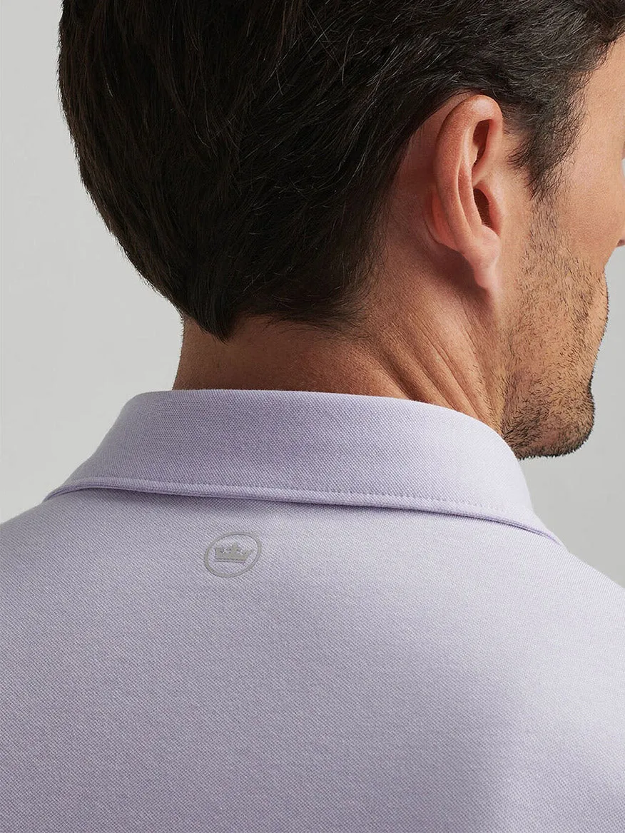 Peter Millar Albatross Cotton Blend Piqué Polo in Lavender Moon
