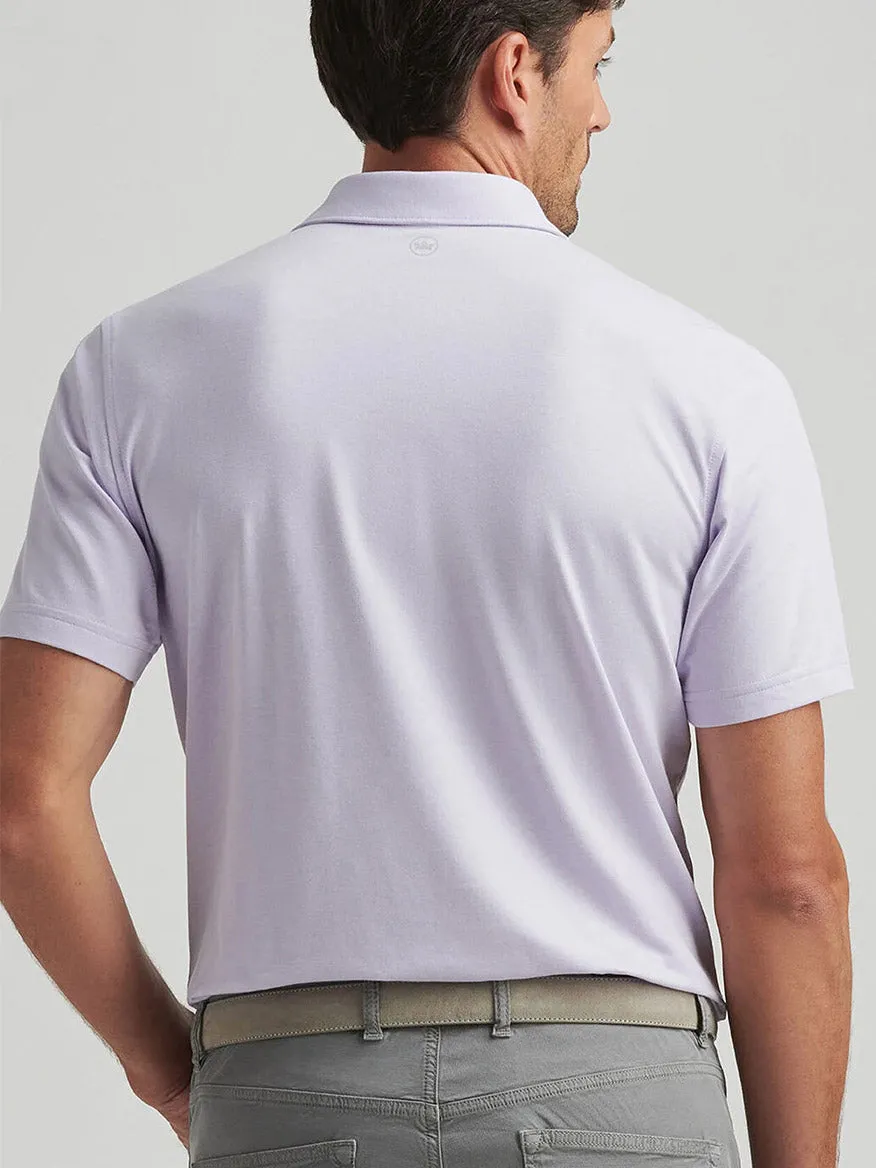 Peter Millar Albatross Cotton Blend Piqué Polo in Lavender Moon