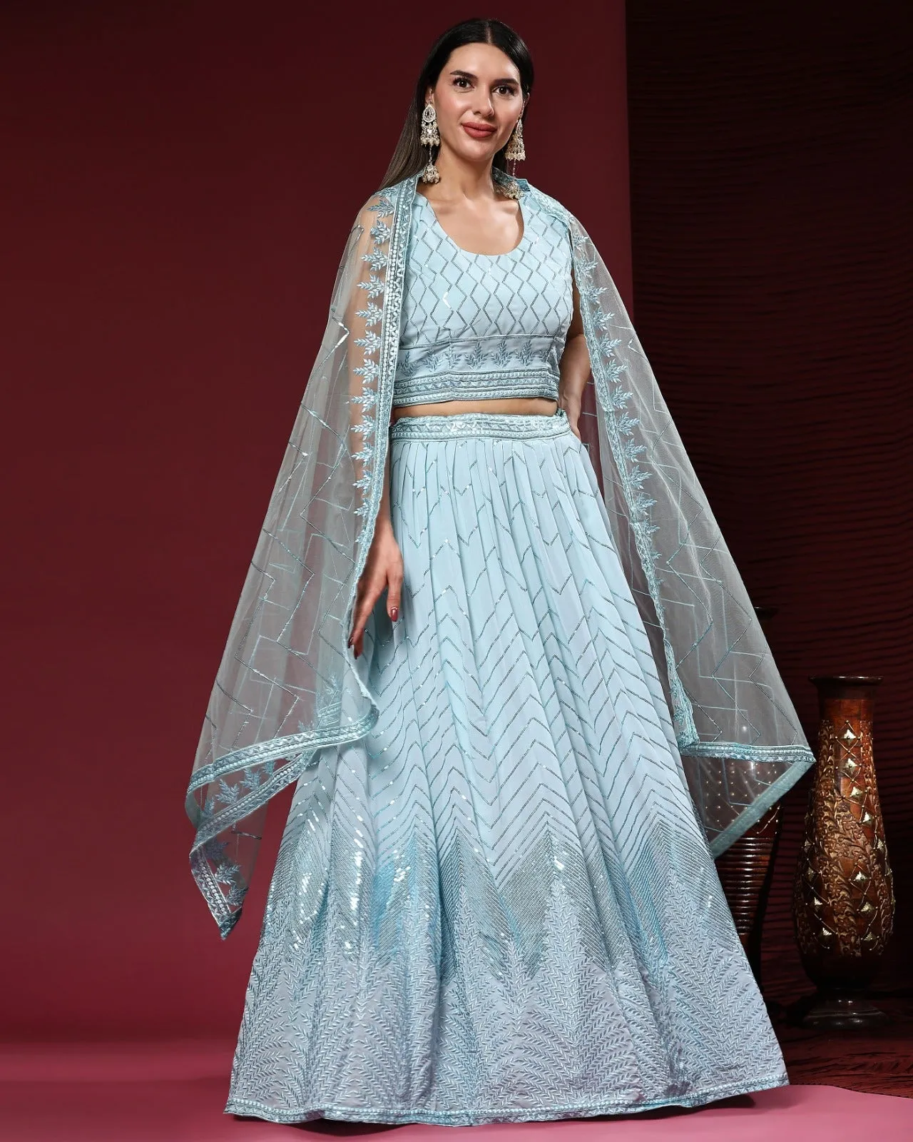 READYMADE CROP TOP LEHENGA D.NO C1955