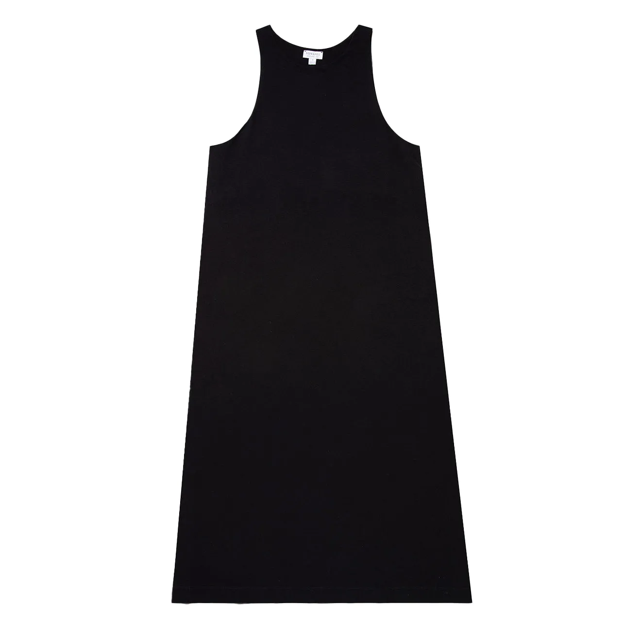 Sunspel Womens Jersey Midi Dress Black