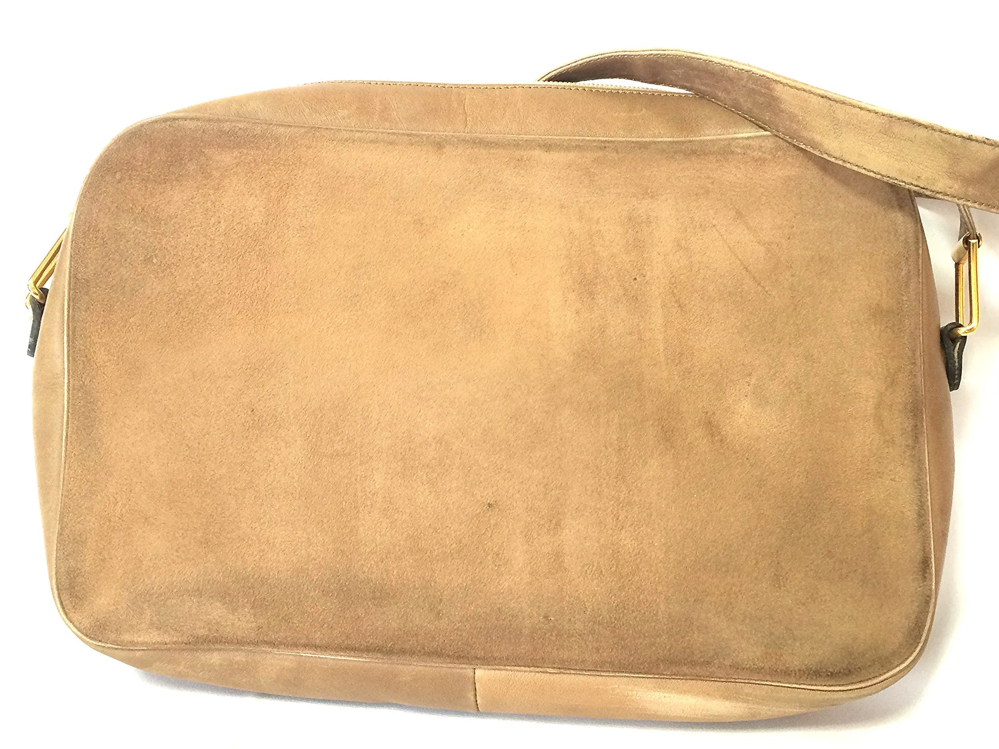 Vintage Christian Dior brown beige suede leather shoulder bag with golden CD motif. Masterpiece from MODELE EXCLUSIF. Unisex daily bag. 070403re1