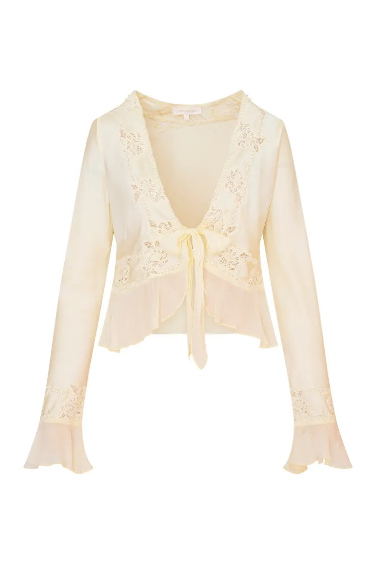Vivetta Silk Charmeuse Tie Front Top